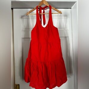 Red/Orange Halter Dress